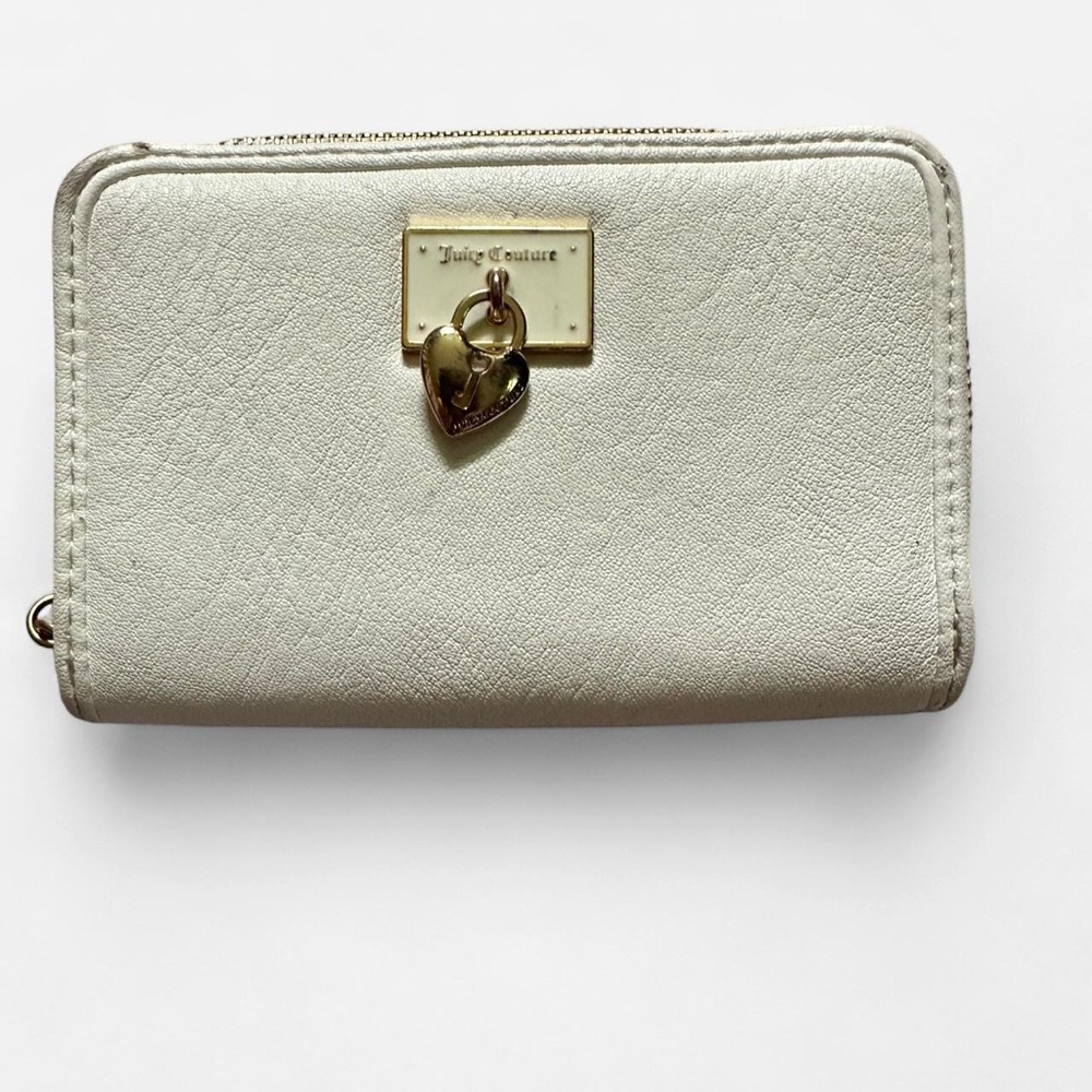 Juicy Couture Ivory Wallet with Gold Charm
